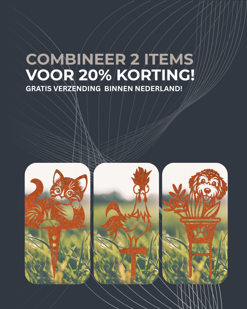 Honden en katten als tuindecoratie